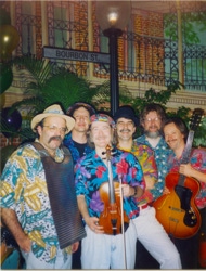 Ryan Thomson leads Crawdad Wranglers at a Mardigras Dance