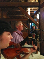Brennish Thomson fiddling a barn dance with Dudley Laufman calling, New Hampshire