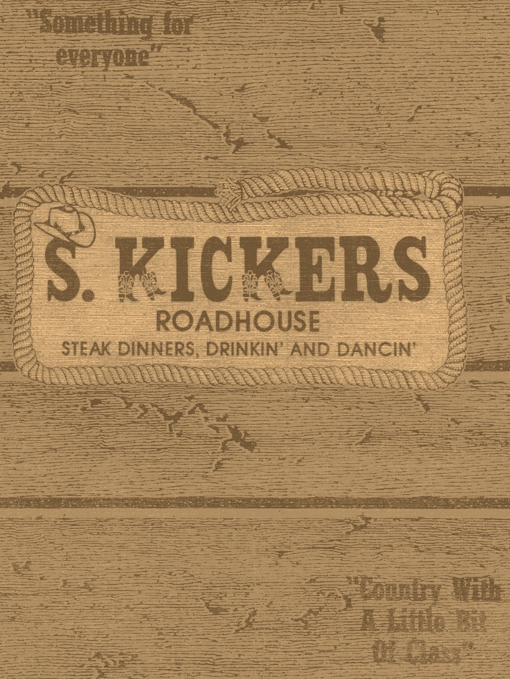 Menu cover from the S.Kickers Steak House in Utica, New York, 1983, collected when the Baked Apple Band performed there with Ryan Thomson as fiddler, image 1 of 2.